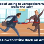 Image depicting a frustrated amazon seller, seeking strategies to combat unfair competition on Amazon.